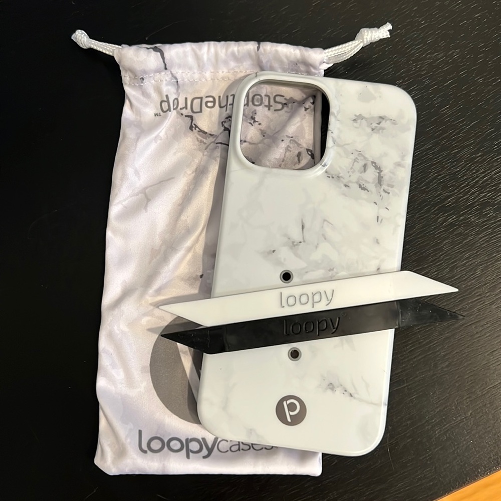 New white marble loopy case